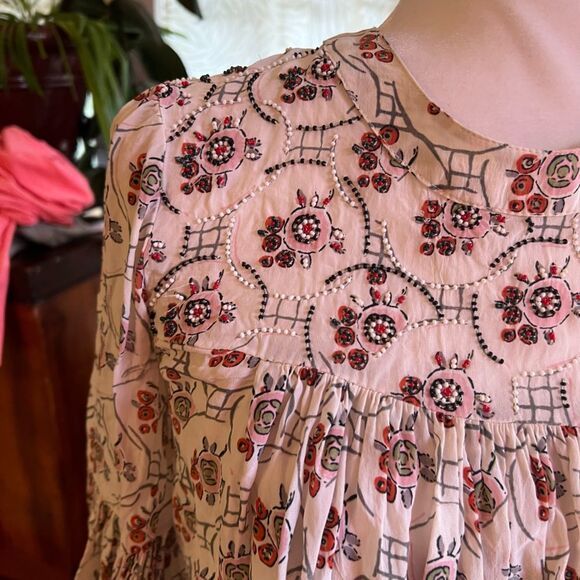Anthropologie floreat sala beaded blouse - Picture 5 of 6